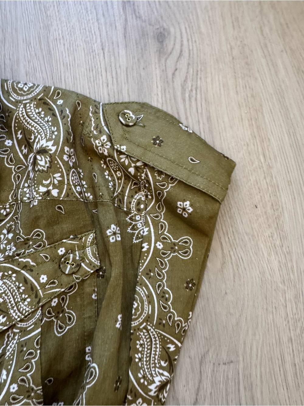 NWT ZIMMERMANN Violet Bandana Khaki Play Suit Tie-Waist Romper Size AUS 0 US 4 - Picture 9 of 16
